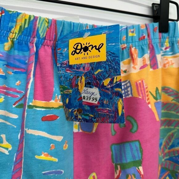 Ken Done Women’s Vintage 90s Pop Art “Sunday" 1982 Artwork Van Gogh Elastic Wais - Picture 6 of 9